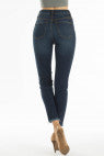 Dark Button Fly Crop Kan Cans