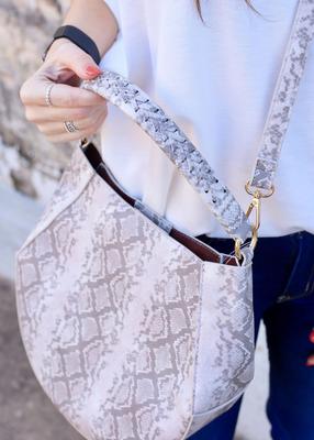 Alaina Boho Snake Stone Crossbody