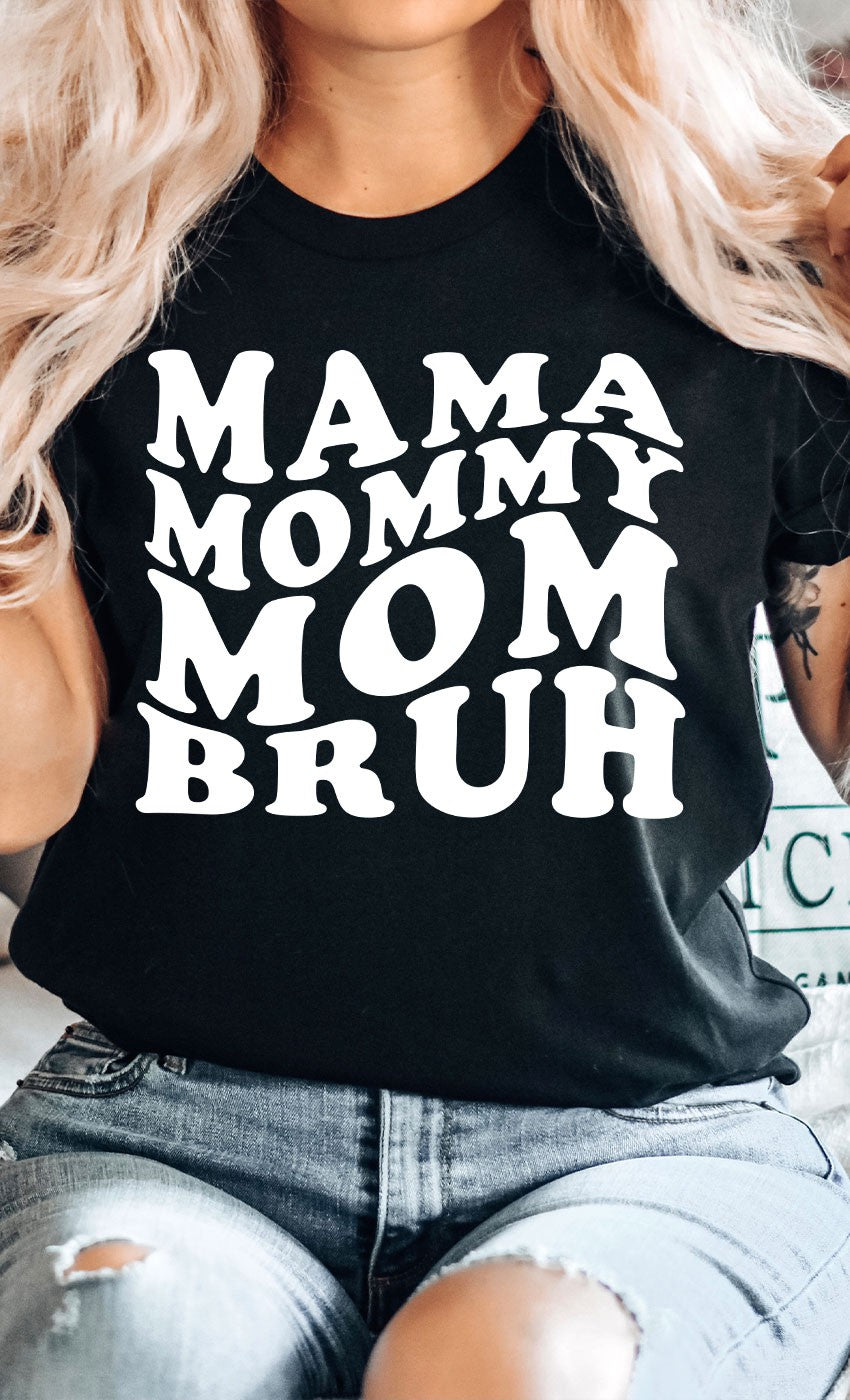 Plus Black Mama Bruh Graphic Tee