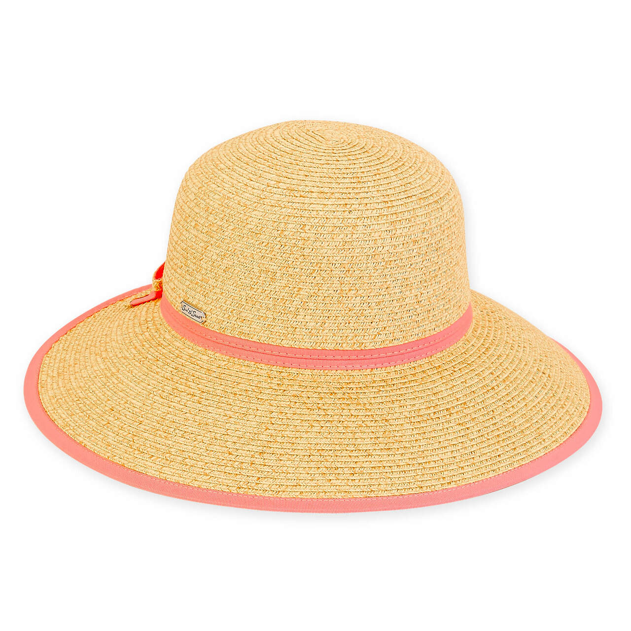 Backless Ribbon Trim Brim Edge Sun N Sand Hat