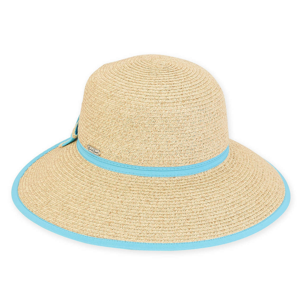 Backless Ribbon Trim Brim Edge Sun N Sand Hat