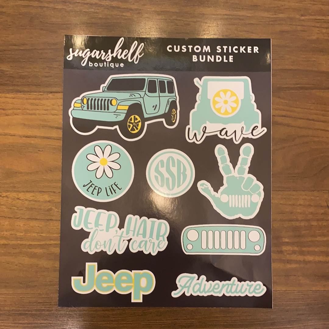 Jeep Life Custom Sticker Bundle