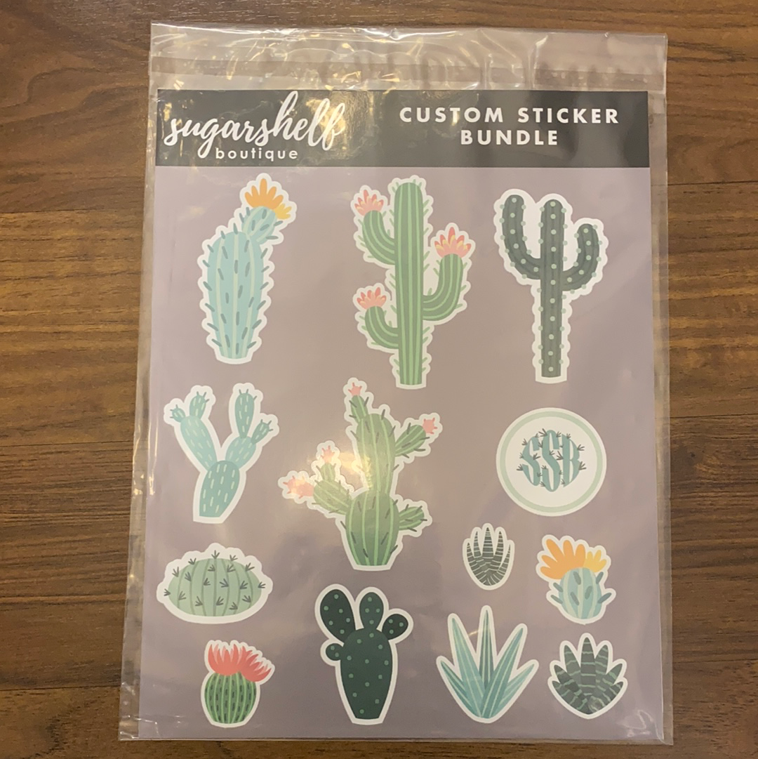 Cactus Crazy Custom Sticker Bundle