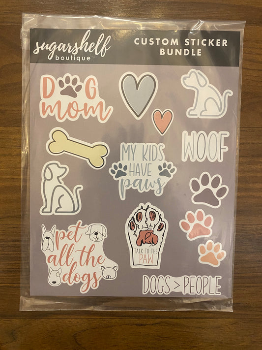 Dog Mom Custom Sticker Bundle