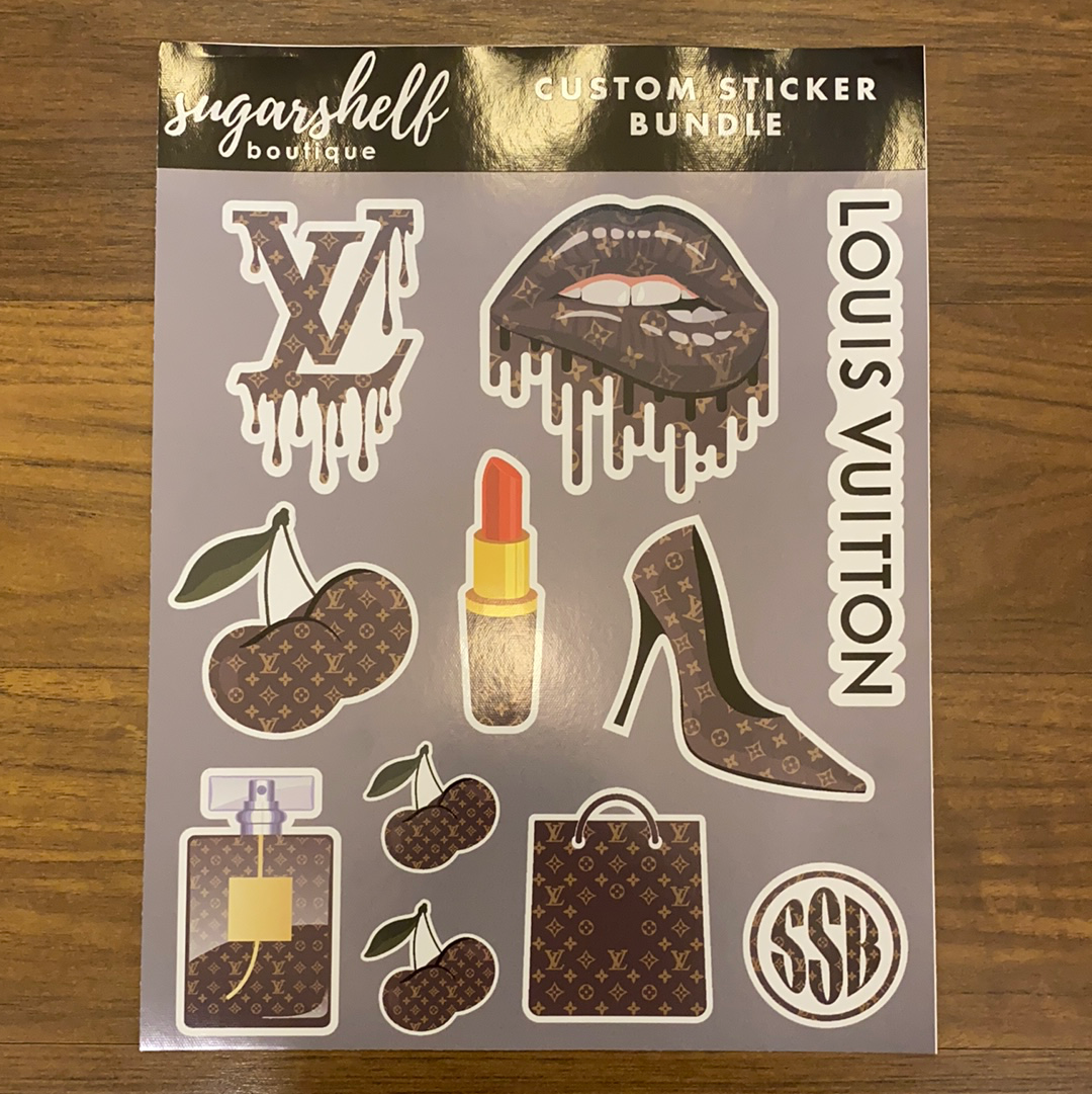 Louis Vuitton Inspired Custom Sticker Bundle