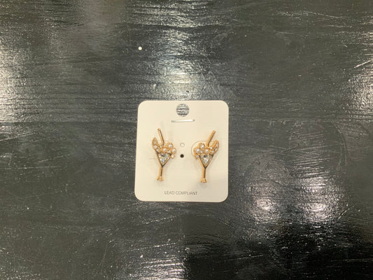 Crystal Martini Glass Earrings