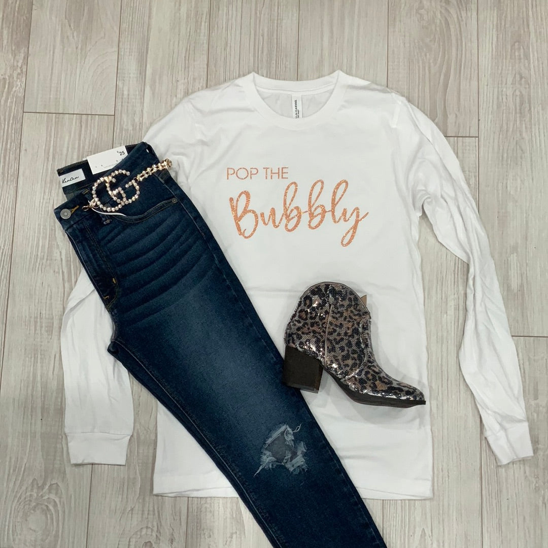 Pop The Bubbly Long Sleeve Tee