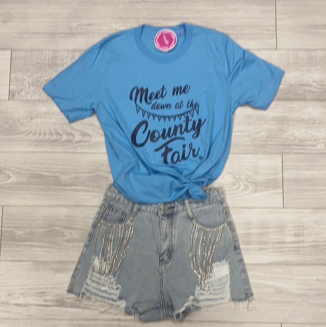 Blue Meet Me At The County Fair Tee