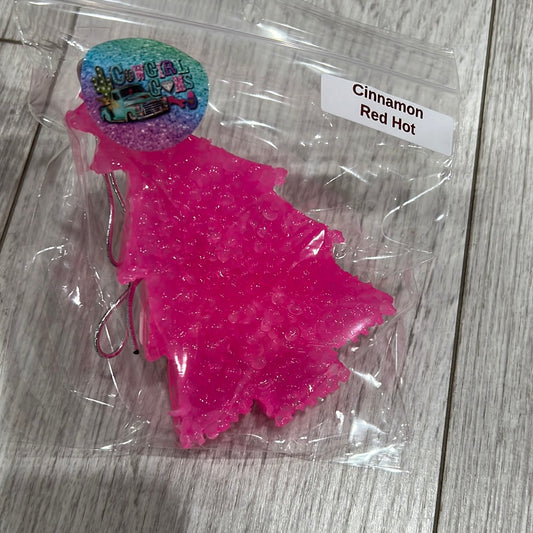 Holiday Hot Pink Christmas Tree Car Freshie