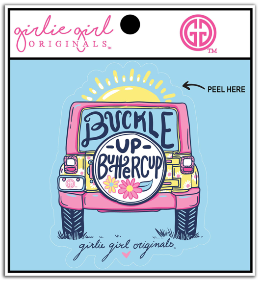 Girlie Girl Decal/Sticker Buckle Up