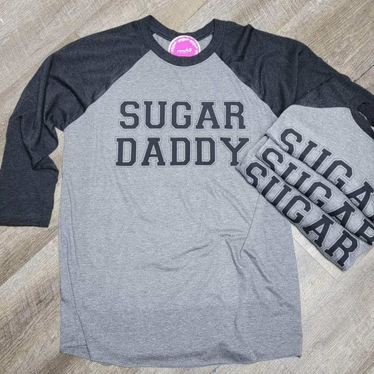 Sugar Daddy BLK/Grey Baseball 3/4 Sleeve
