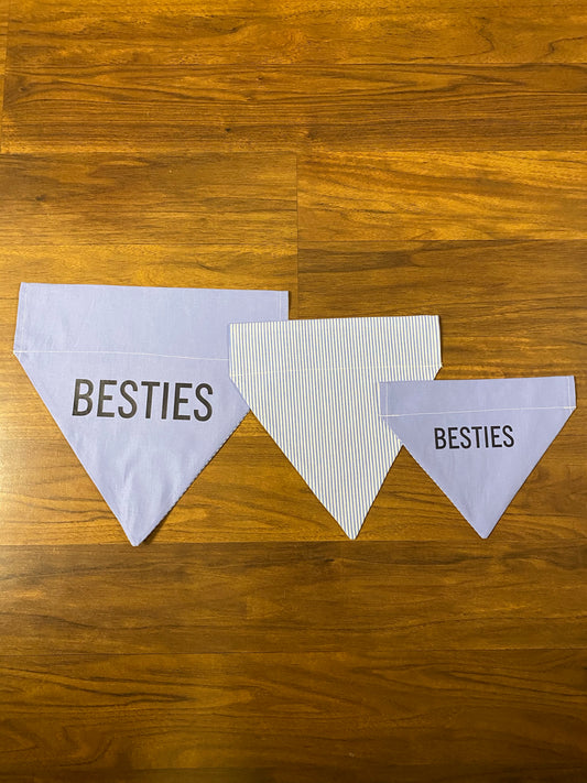 Blue Besties Reversible Dog Scarf