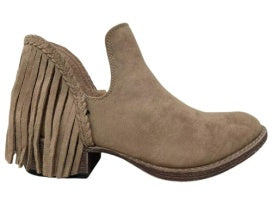 Taupe Trio Fringe Very G Bootie