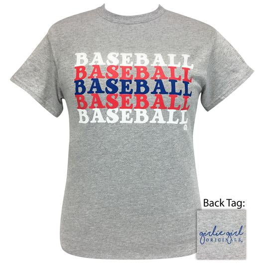 Grey Baseball Colors Girlie Girl Tee