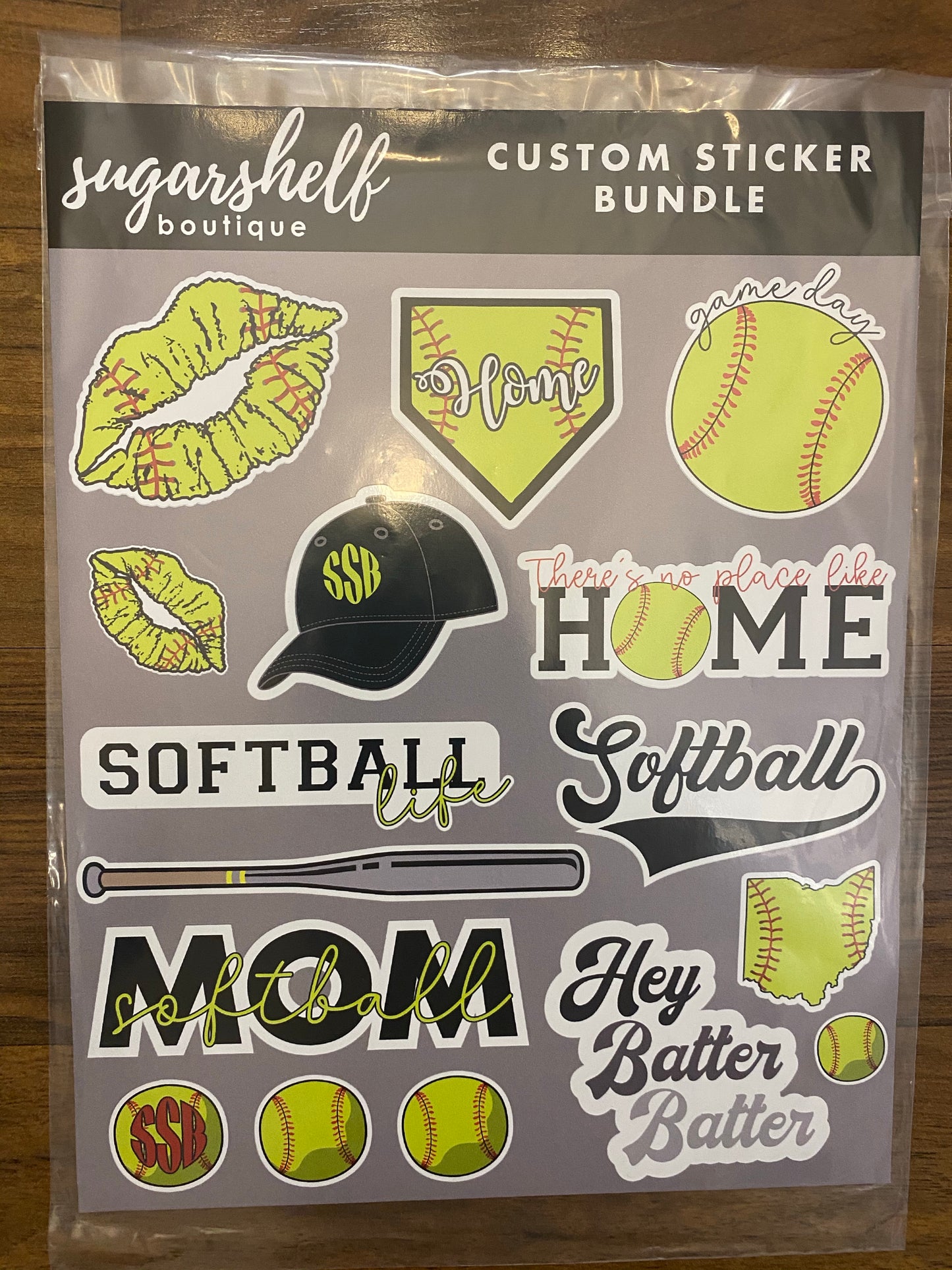 Softball Custom Sticker Bundle